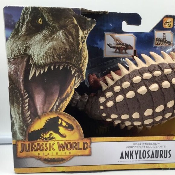 2022 Jurassic World Dominion Ankylosaurus Dinosaur Figure ROAR STRIKERS - Picture 2 of 3
